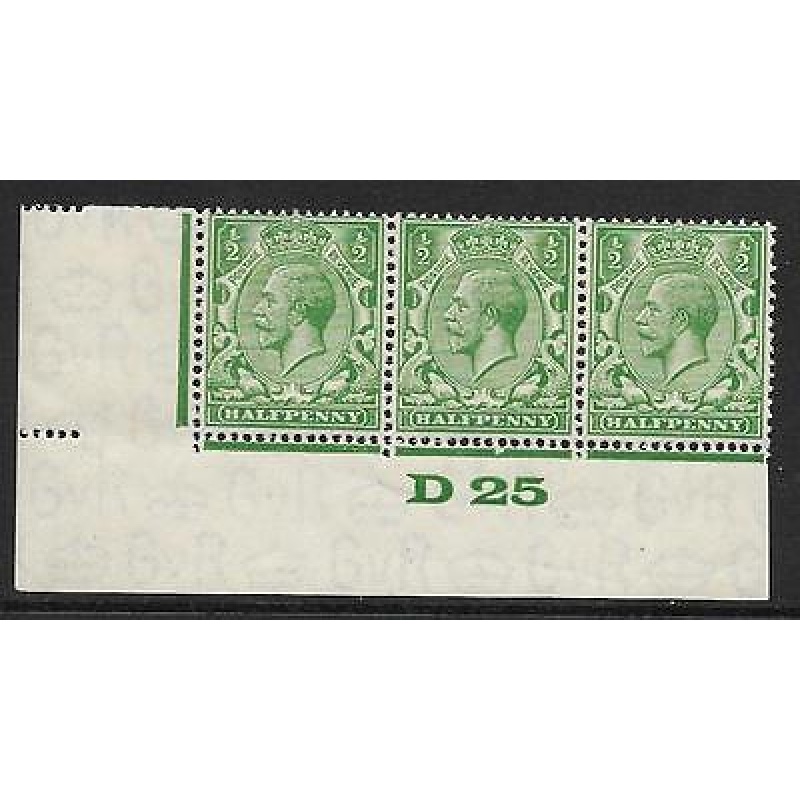 d Green Block Cypher Control D25 imperf UNMOUNTED MINT