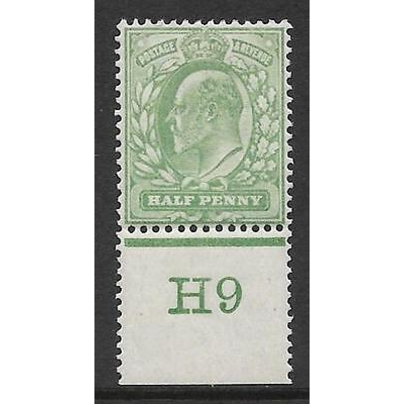 Sg 218 d Yellowish-Green Control H9 perf De La Rue MOUNTED MINT MM