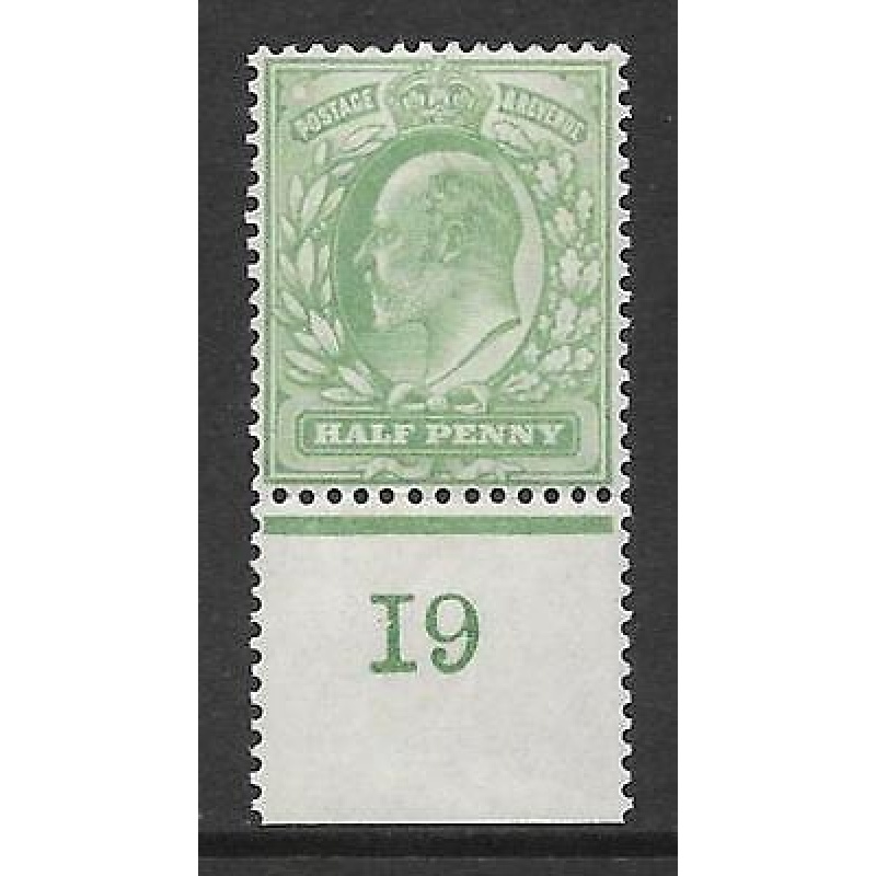 Sg 218 d Yellowish-Green Worn plate Control I9 perf De La Rue V.L MOUNTED MINT