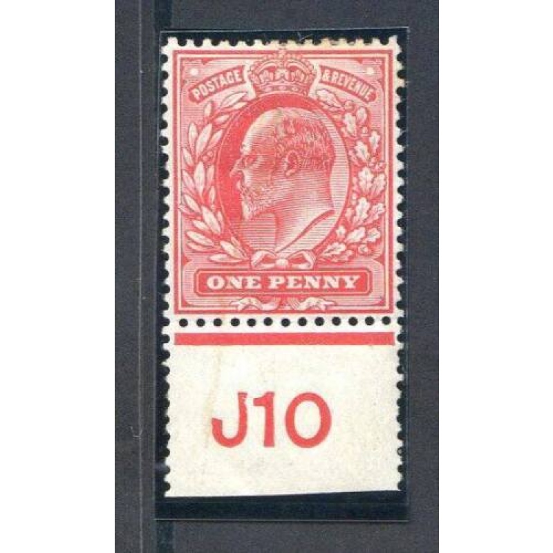 KEV11 1d Scarlet J10 Control Single Unmounted Mint