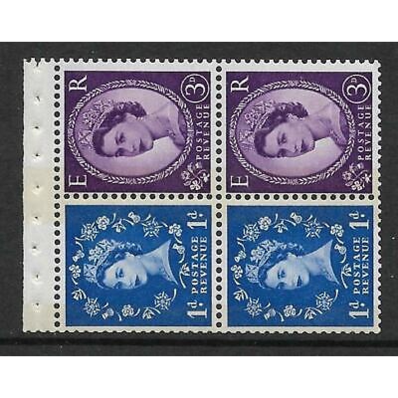 SB50 Wilding booklet pane Violet Phos S W Left perf type AP UNMOUNTED MNT