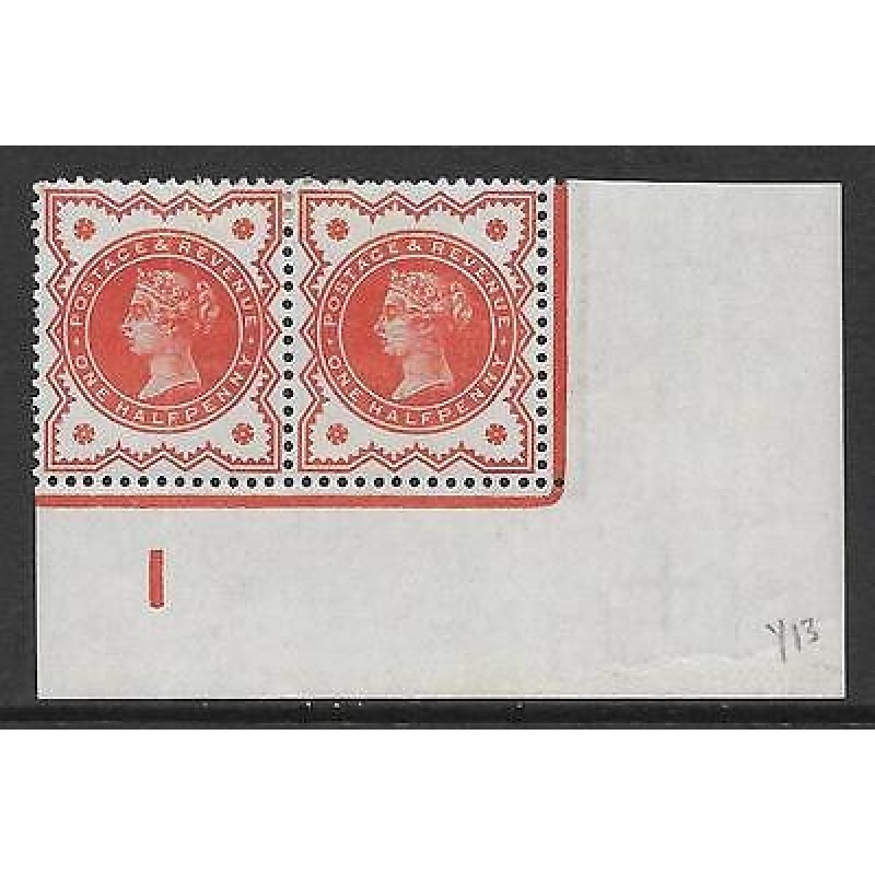 d Vermillion control I imperf pair MOUNTED MINT to top 2 stamps