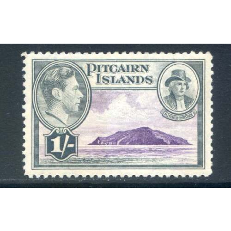 Pitcairn Islands 1 - Violet  Grey SG7 Mounted Mint