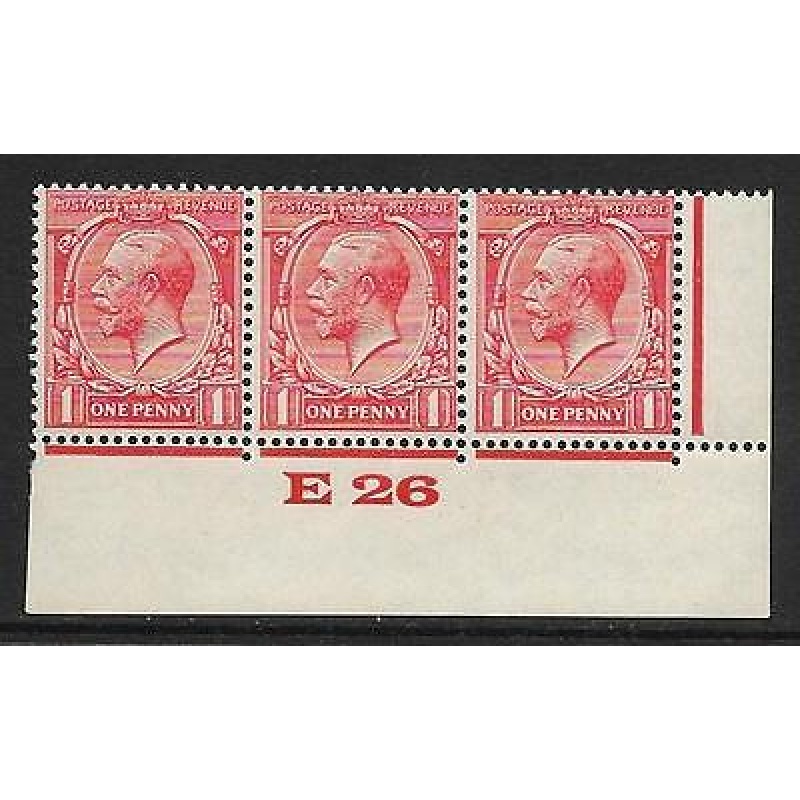 1d Scarlet Block Cypher Control E26 imperf UNMOUNTED MINT MNH