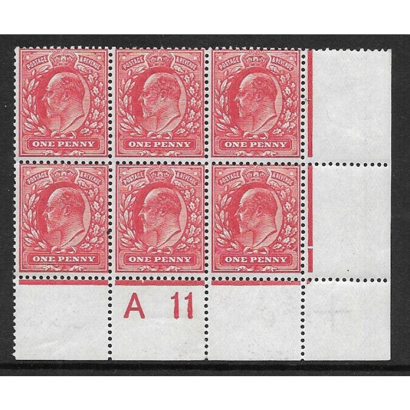 Sg M6(1) 1d Rose Red Harrison perf 14 Control A11 Perf H2A(d) UNMOUNTED MINT