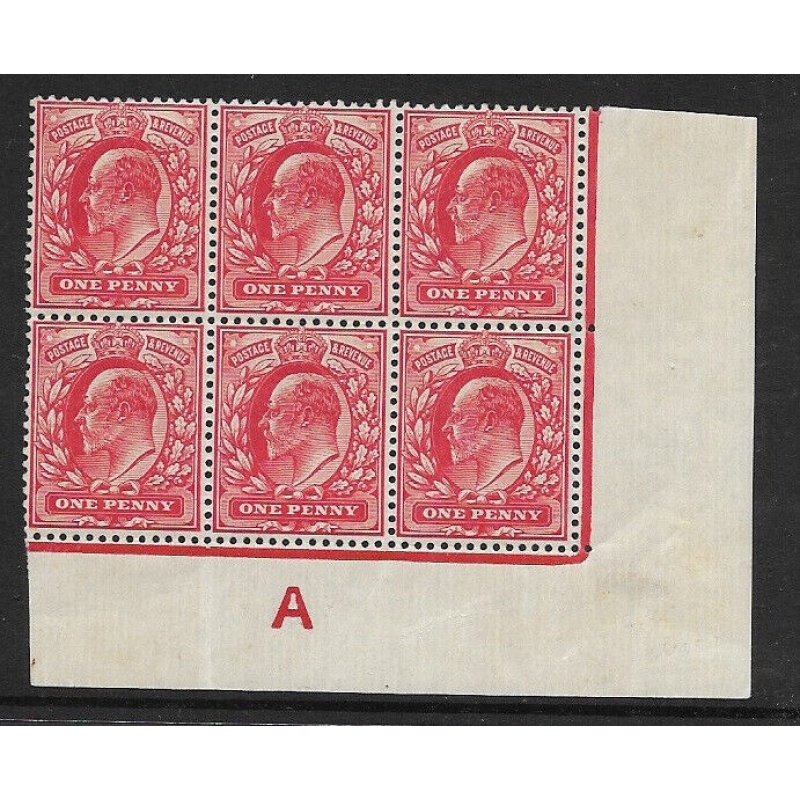 M5(1) 1d Scarlet Control A imperf perf type H1 UNMOUNTED MINT