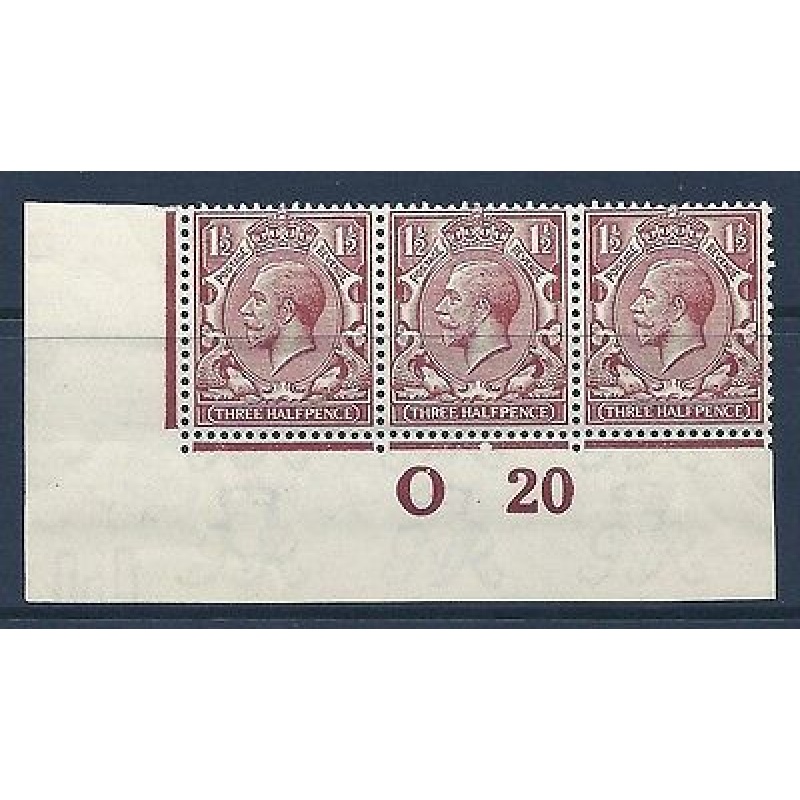 N18(1) 1d Red Brown Royal Cypher control O 20 imperf lightly MOUNTED MINT