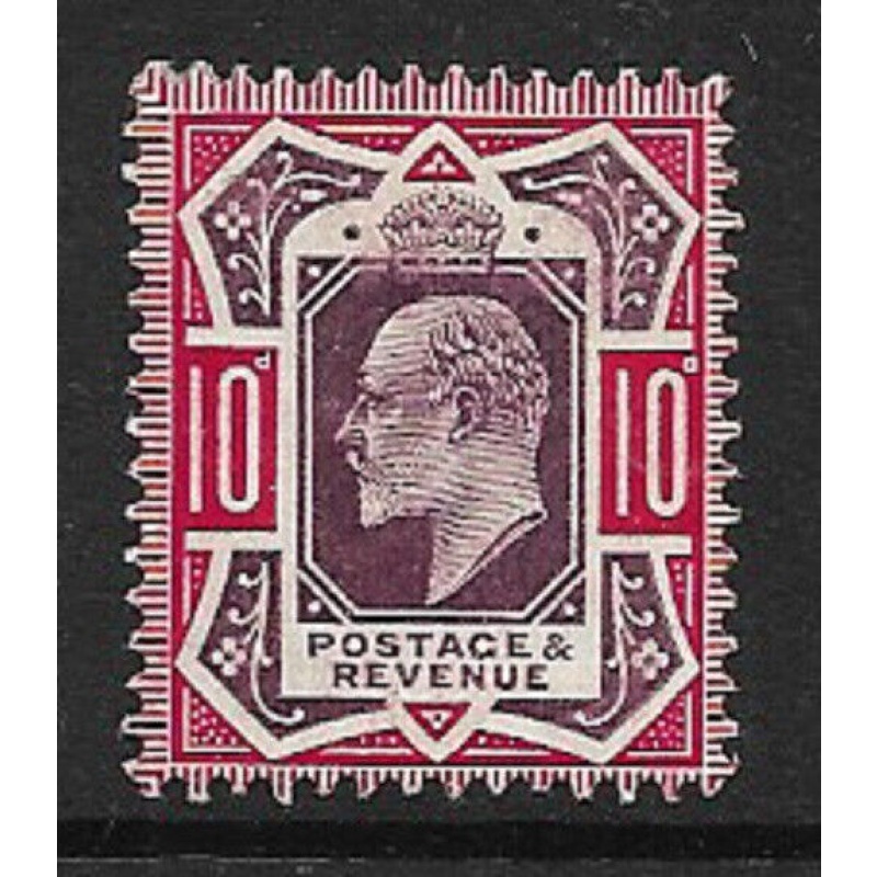 Sg 255 Spec M43(4) 10d Slate Purple  Deep Glossy Carmine De La Rue MOUNTED MINT