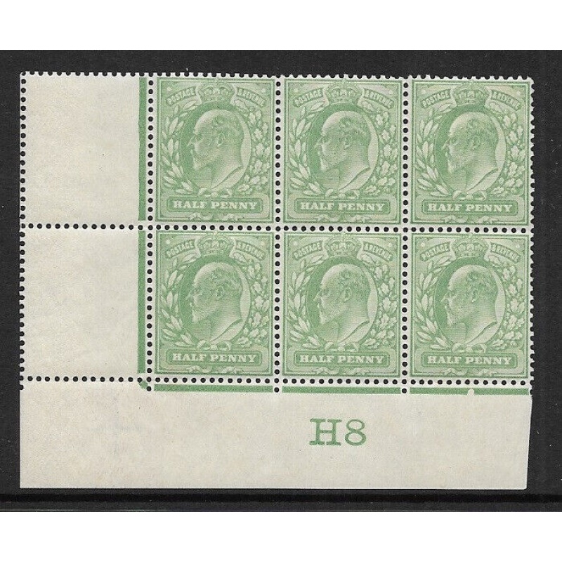 1907 M2(2) d Yellow Green Control H8 De La Rue MOUNTED MINT