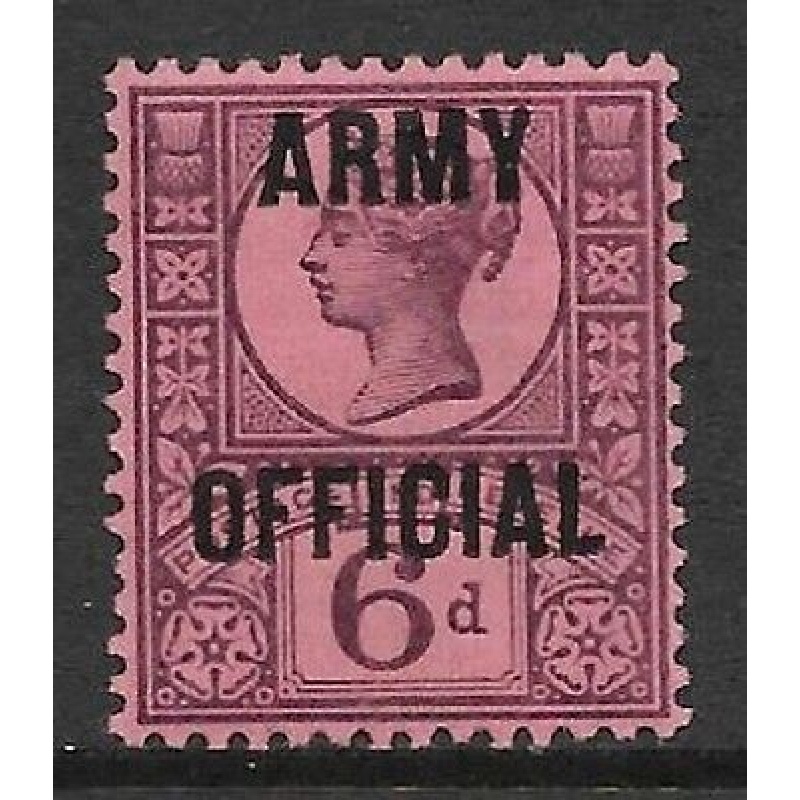 sg045 6d Purple Rose ARMY OFFICIAL overprint UNMOUNTED MINT