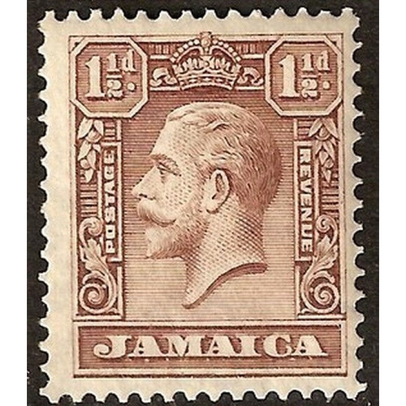 Jamaica Sg109 - 1d . chocolate 1929- 32 MNH