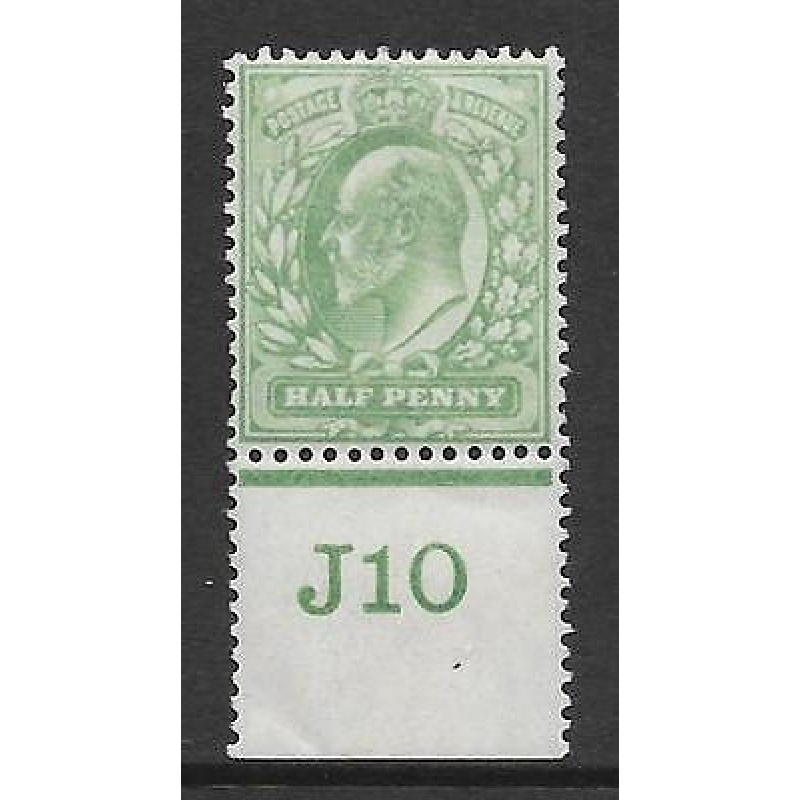 Sg 218 d Yellowish-Green Control J10 perf De La Rue MOUNTED MINT light hinge