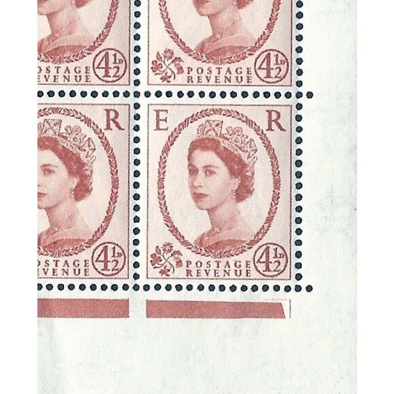 S94Ba 4d Wilding Crowns on White with Phantom Frame UNMOUNTED MINT