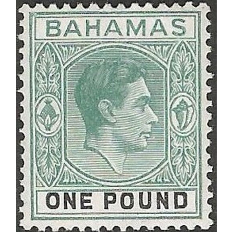 Bahamas Sg157a - Ordinary paper. Blue·green and black MM