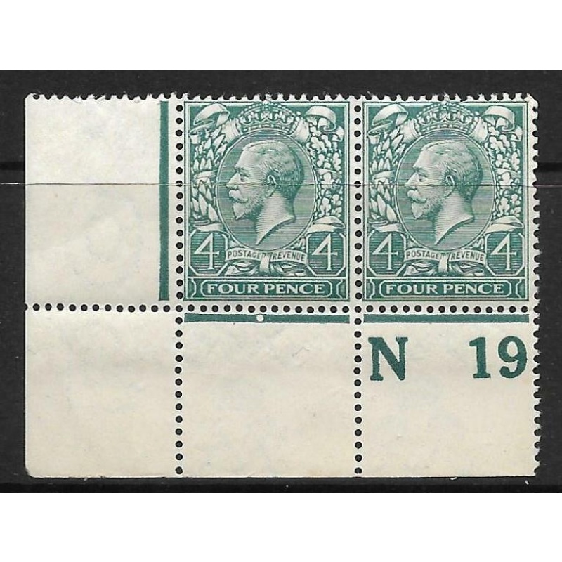 N23(6) 4d Bluish Grey Green Royal Cypher control N19 perf pair UNMOUNTED MINT