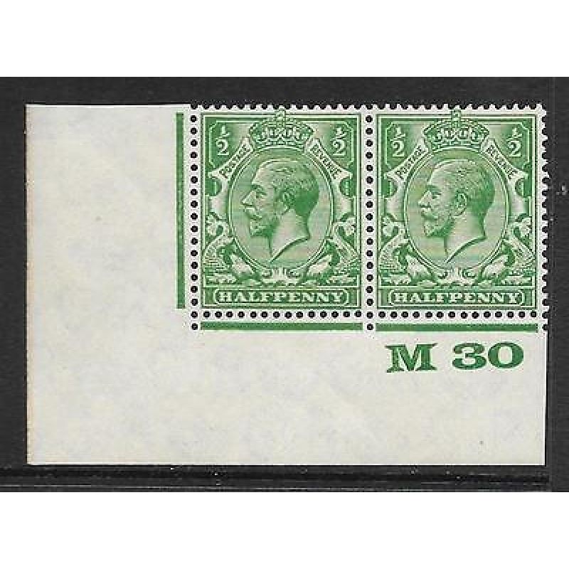 d Green Block Cypher Control M30 imperf UNMOUNTED MINT MNH