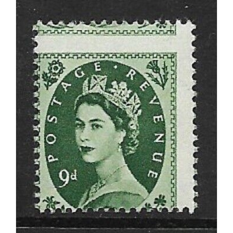 S126 9d Wilding Multi Crowns variety - misperf single UNMOUNTED MINT