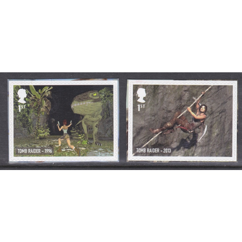 Sg4321-4322 PM71 2020 Tomb Raider 1st class stamps from booklet pair U M