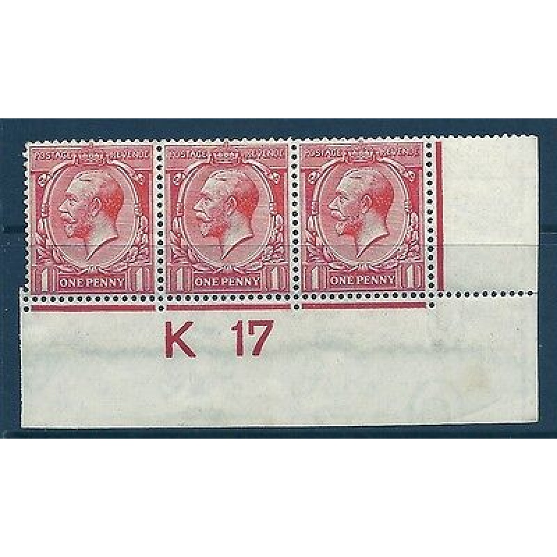 N16(7) 1d Vermilion Royal Cypher Control K 17 imperf UNMOUNTED MINT toned