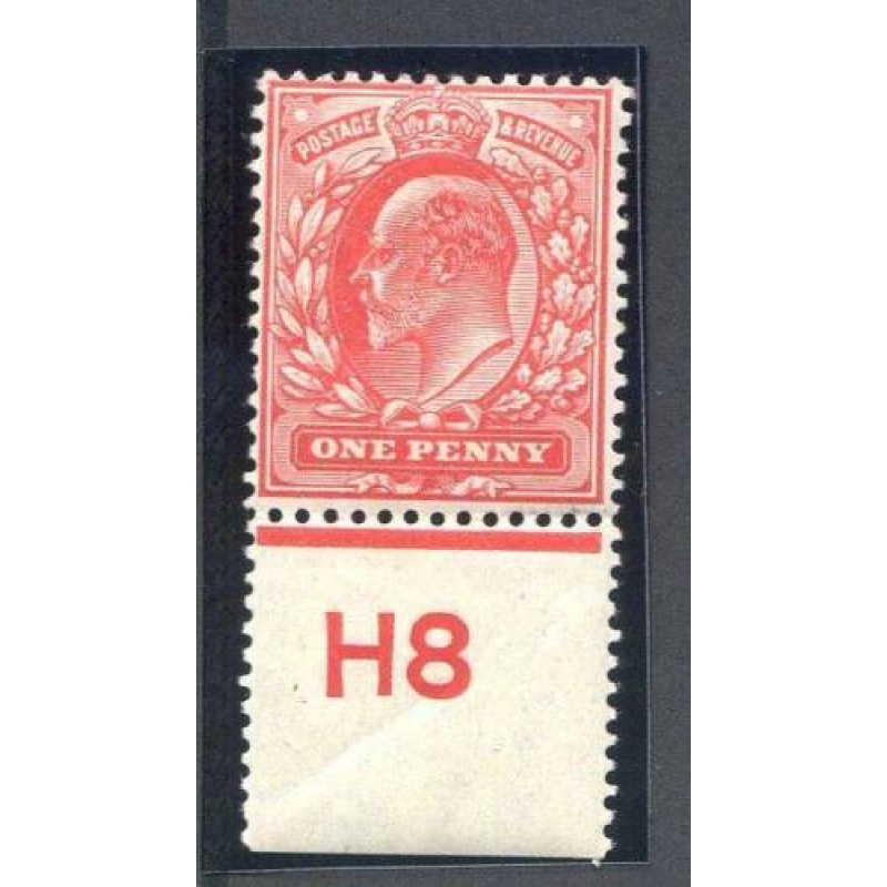 KEV11 1d Scarlet H8 Control Single Unmounted Mint