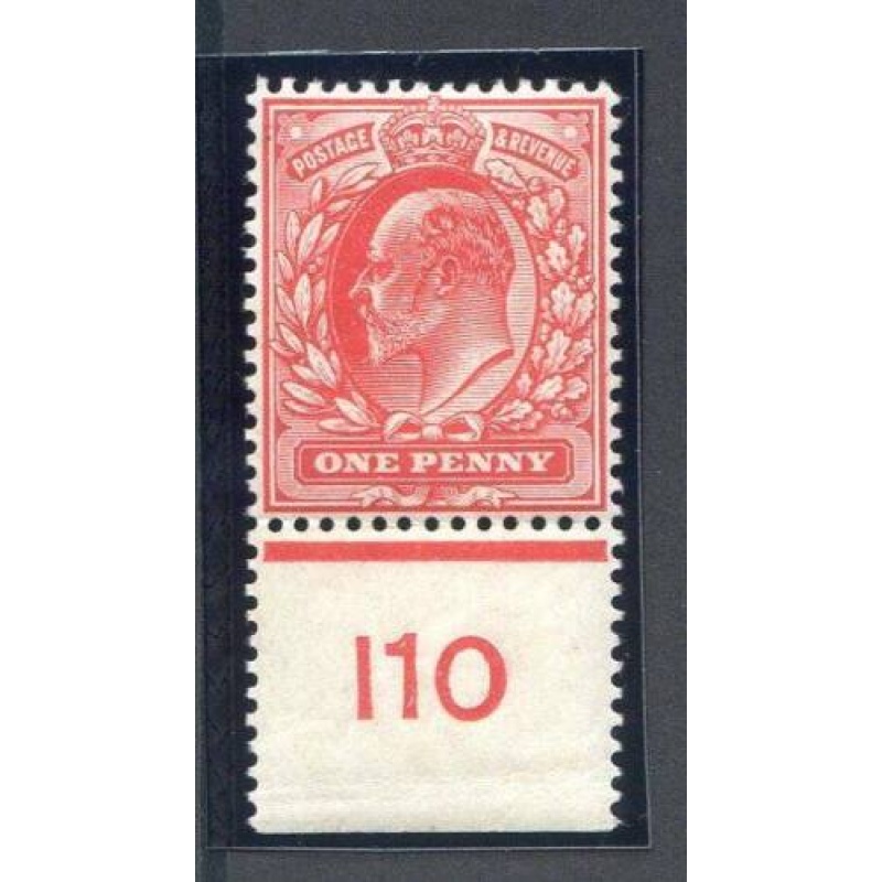 KEV11 1d Scarlet I10 Control Single Mounted Mint