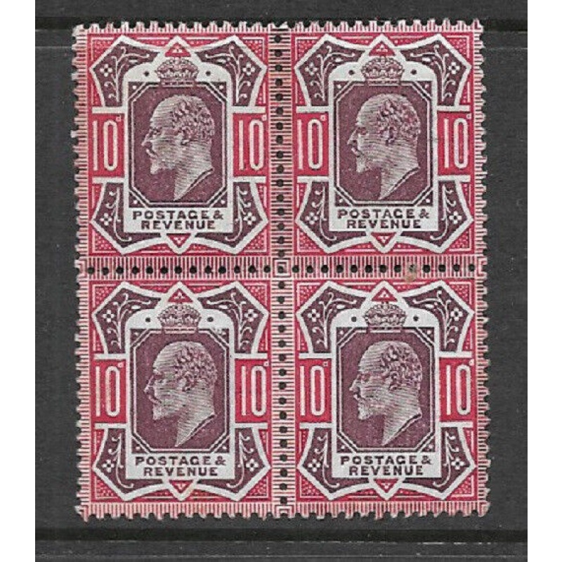 Spec M44(6) 10d Dull Red Purple  Carmine Somerset House blk 4 UNMOUNTED MINT