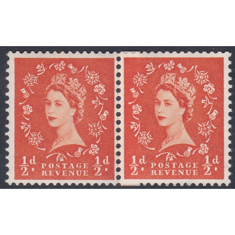 S4 Horizontal Wilding Multi Crown on Cream Coil Join Pair UNMOUNTED MINT  MNH