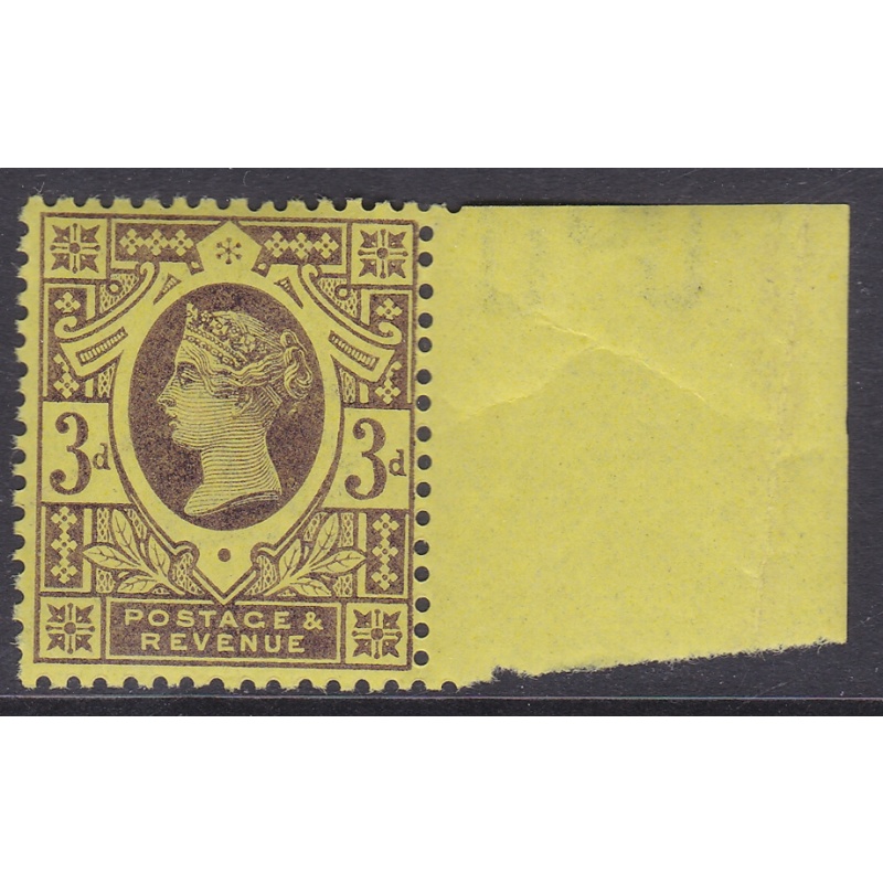 Sg203 3d K32(2) Deep purple   yellow Jubilee 1st setting Right margin U M