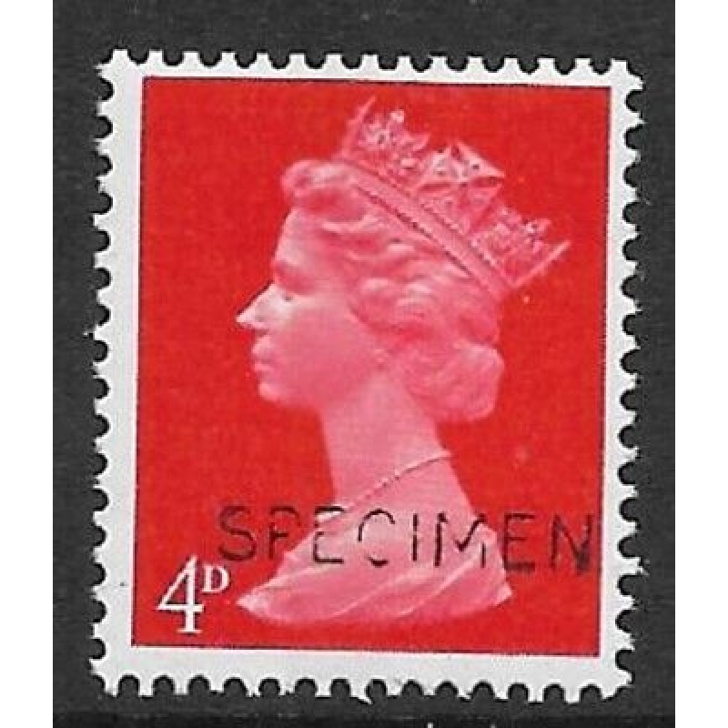 Sg 733s 4d Pre-decimal Machin 1CB - SPECIMEN overprint single UNMOUNTED MINT