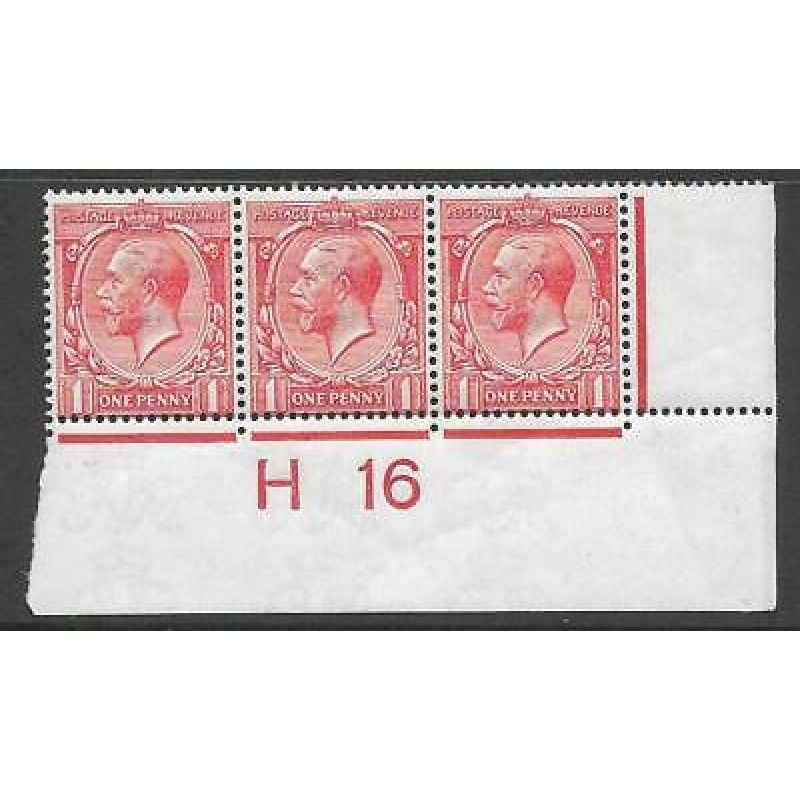 N16(3) 1d Scarlet Royal Cypher Control H16 imperf UNMOUNTED MINT toned gum