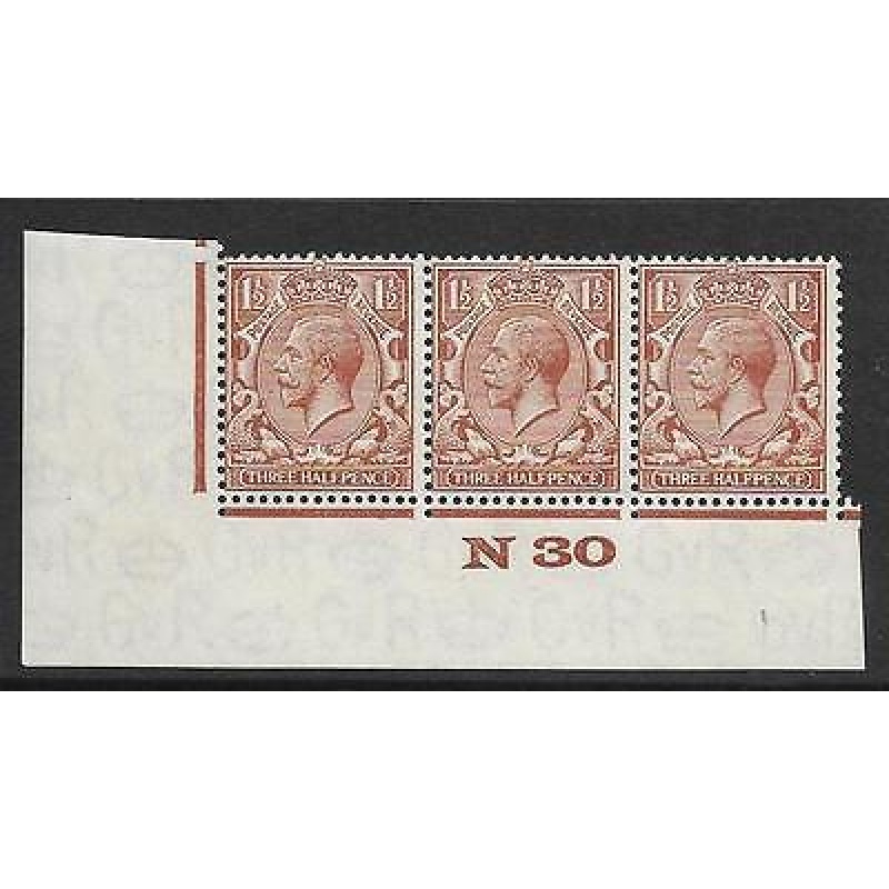 1d Brown Block Cypher Control M30 imperf UNMOUNTED MINT MNH