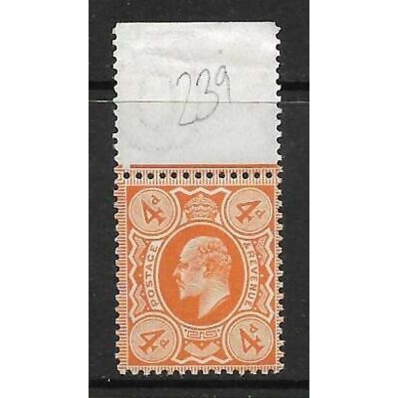 Sg 239 M25(1) 4d Brown Orange De La Rue UNMOUNTED MINT