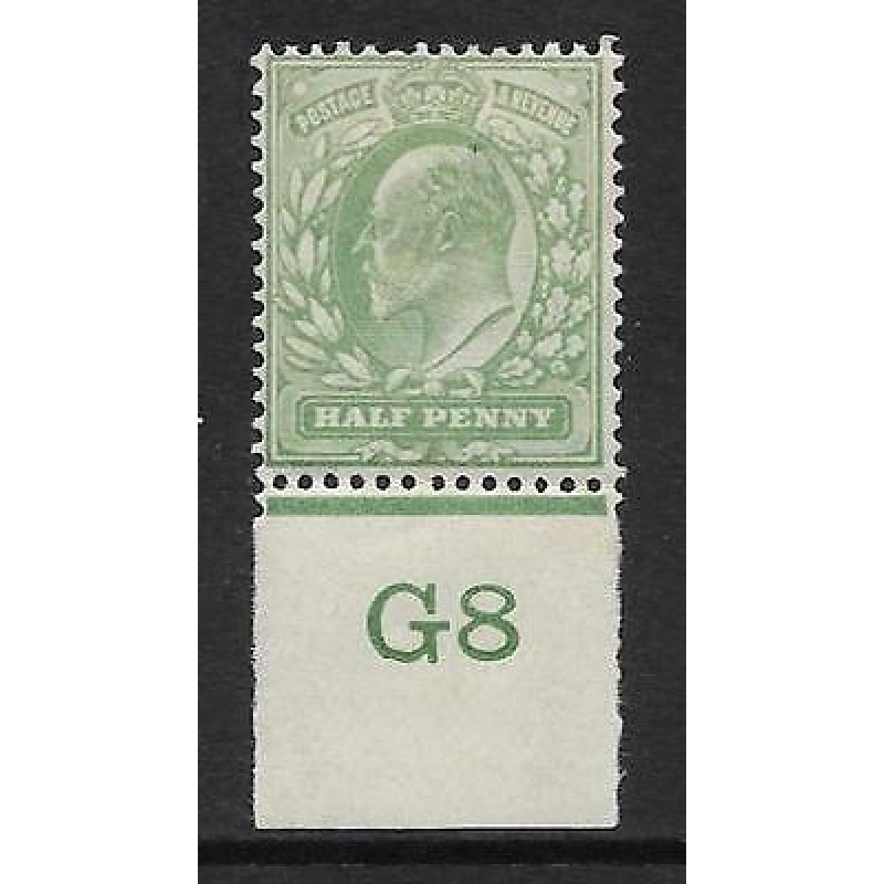 Sg 218 d Yellowish-Green Control G8 imperf De La Rue MOUNTED MINT MM