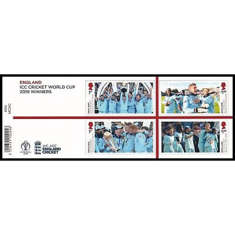 MS4274a 2019 ICC Mens Cricket Barcode miniature sheet UNMOUNTED MINT MNH