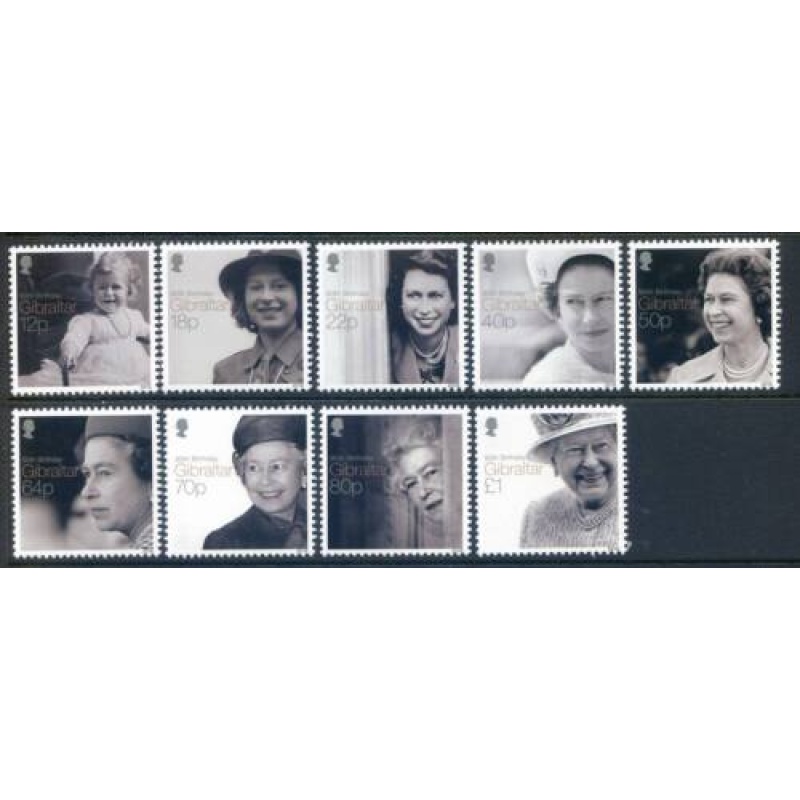 2016 Gibraltar QE2 Birthday Set SG1657 1662 Unmounted Mint