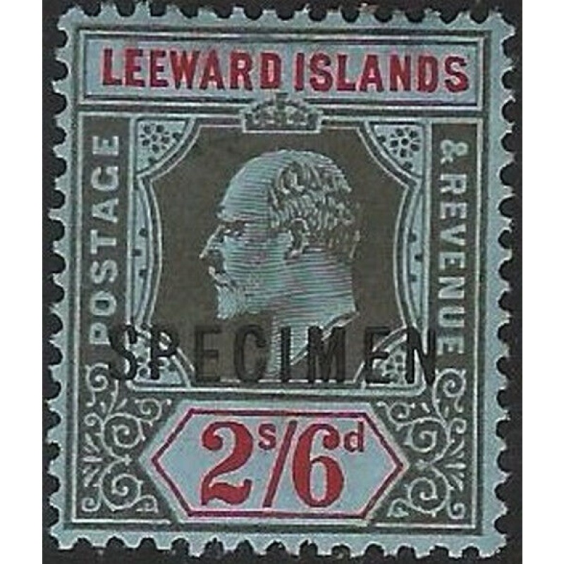 Leeward Islands Sg 44s - 1 s. black emerald SPECIMEN MM