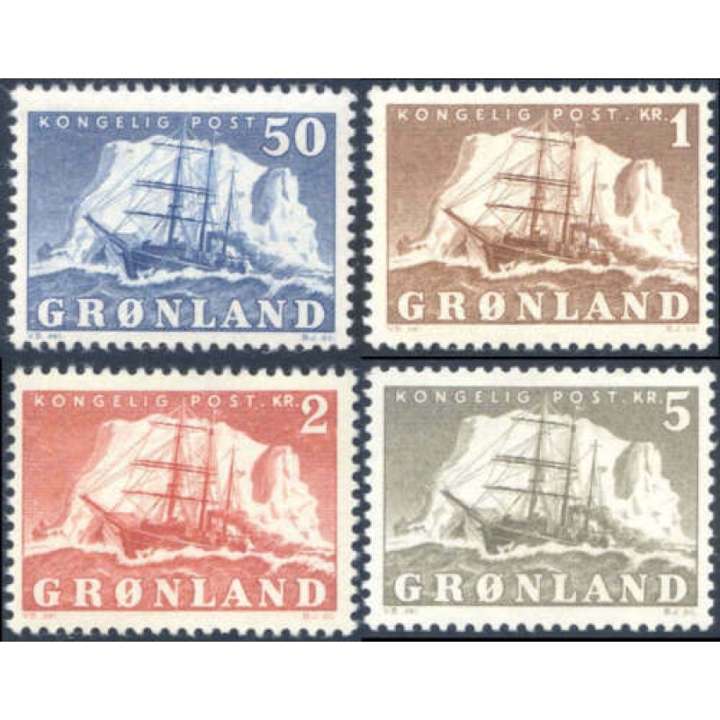 Greenland 1950 Facit 33 34 35 41