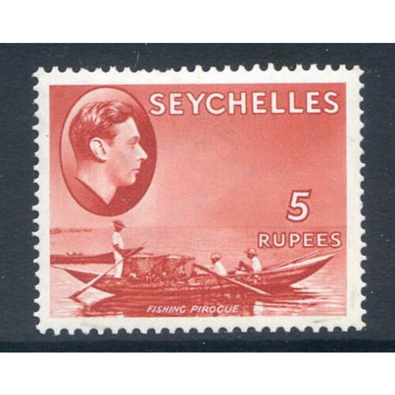 Seychelles 5r Red SG149 Mounted Mint