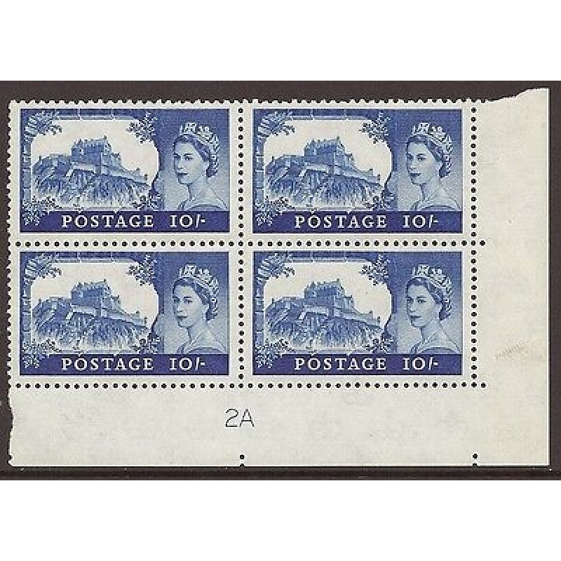 Sg597a Bradbury Wilkinson Castles 10 -  Cyl Block 2A UNMOUNTED MINT MNH