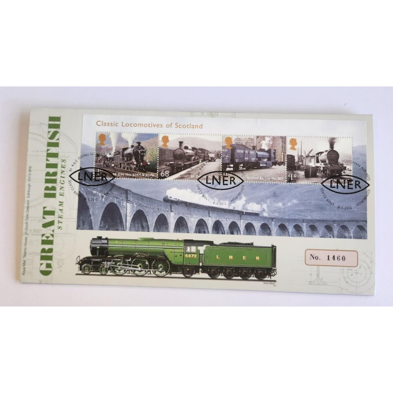 2012 Classic Locomotives Of Scotland GB Steam Engines FDC no. 1460