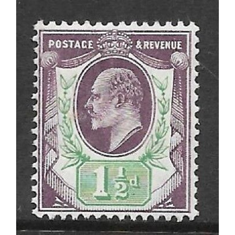 Sg 224 M9(2) 1d Slate Purple  Blue Green Chalky De La Rue UNMOUNTED MINT