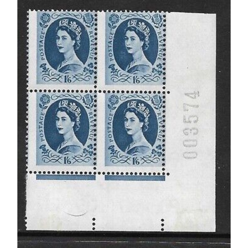 1 6d Wilding Multi Crown variety - Misplace perfs Flaw blk 4 UNMOUNTED MINT