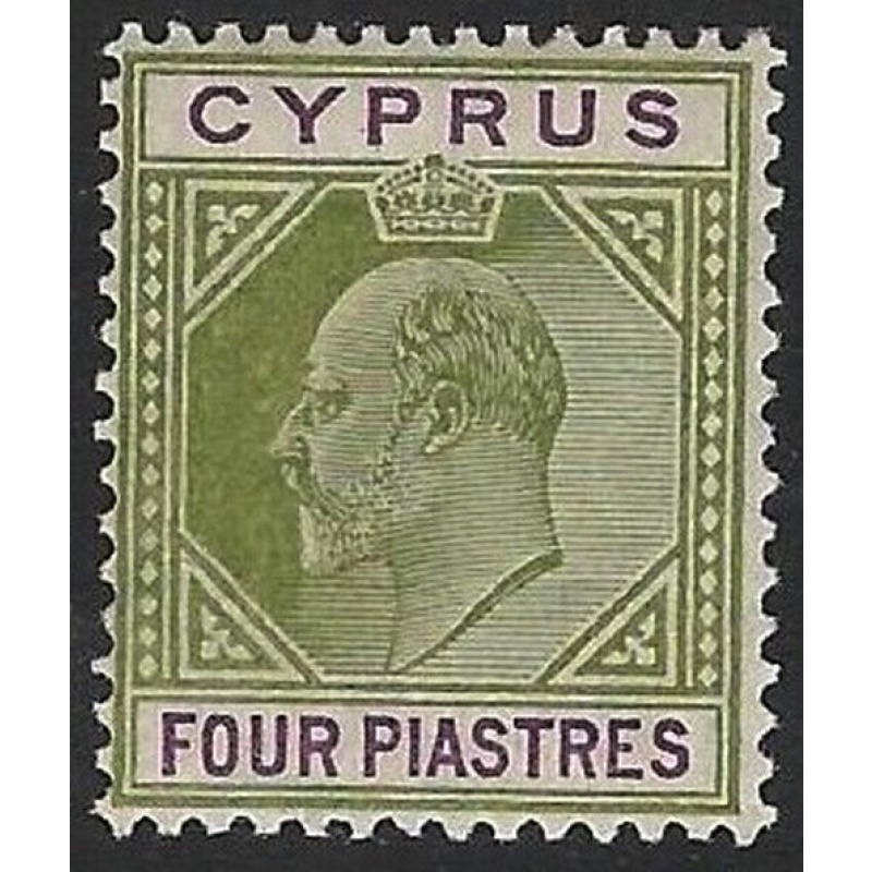 Cyprus Sg66 - 4pi. olive-green and purple MNH