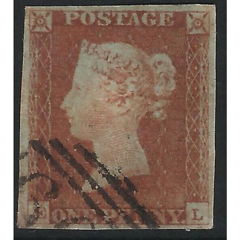 Queen Victoria Sg 8 - 1d Plate 57 EL 4 Margins Alphabet I Fine Used No Faults