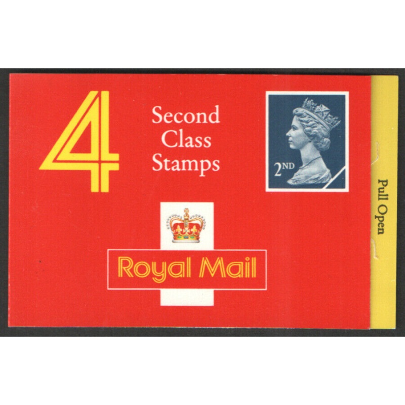 HA3 4 x 2nd Class Stamps Barcode booklet - complete - Cylinder W1W1W1