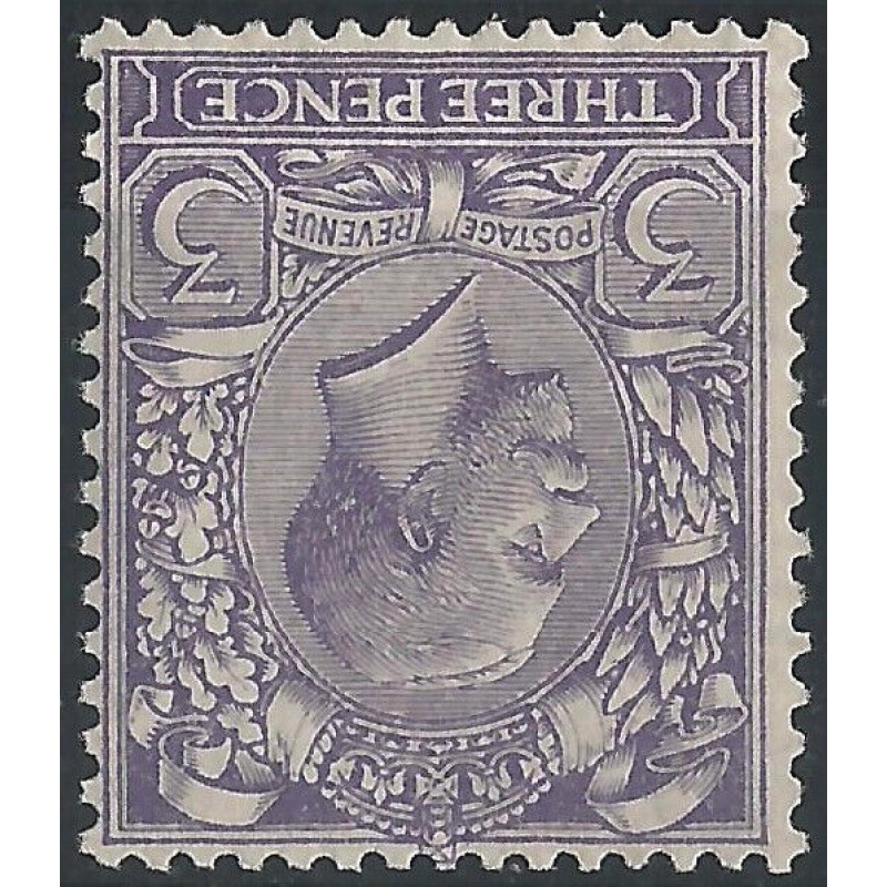 KGV - Sg 423wi - 1924 Block Cypher 3d Pale Violet Inverted Watermark MNH