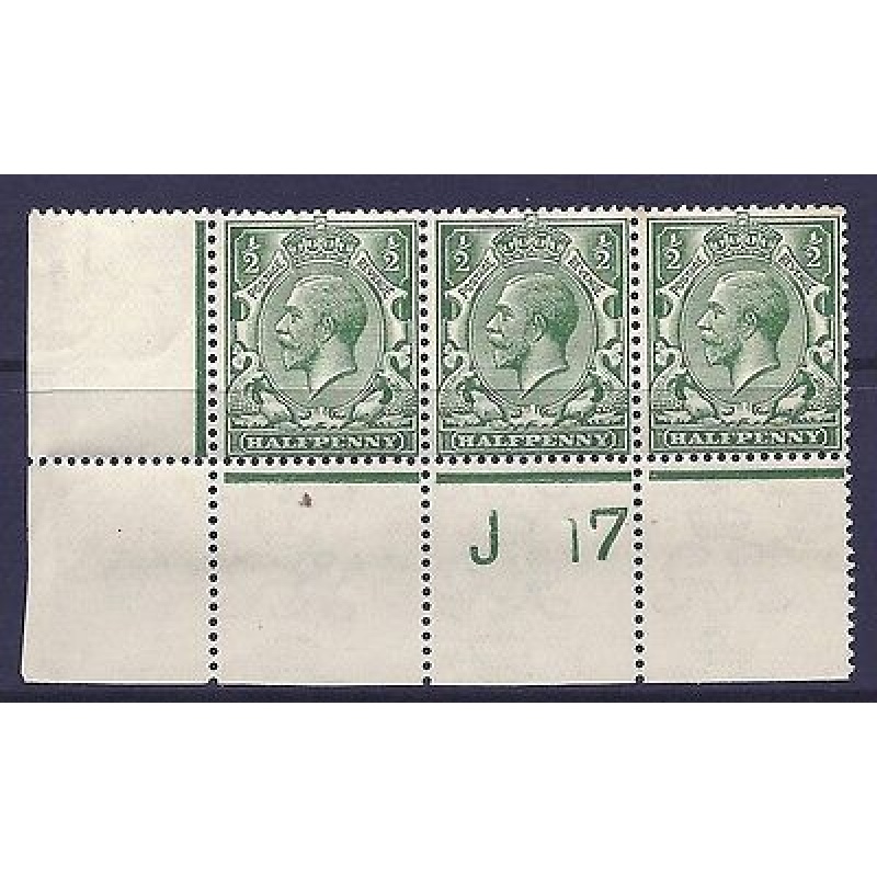 N14(1) d Green Control J 17 perf UNMOUNTED MINT toned