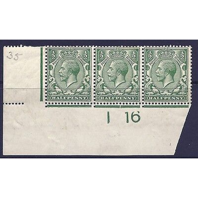 N14(1) d Green Control I 16 imperf UNMOUNTED MINT - Toned