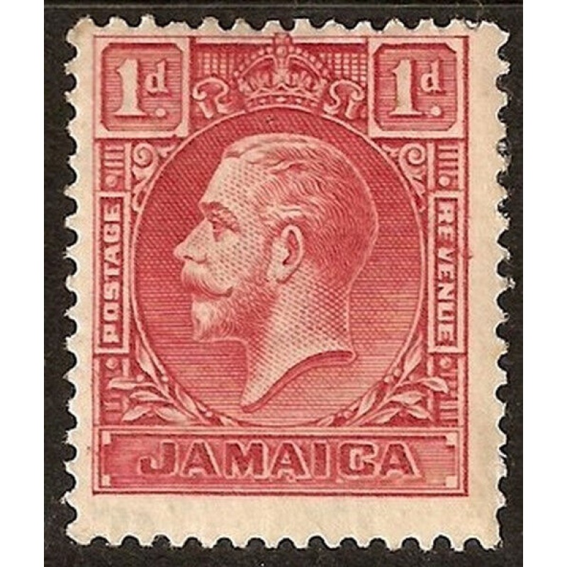 Jamaica Sg108 - 1d . scarlet 1929- 32 MM