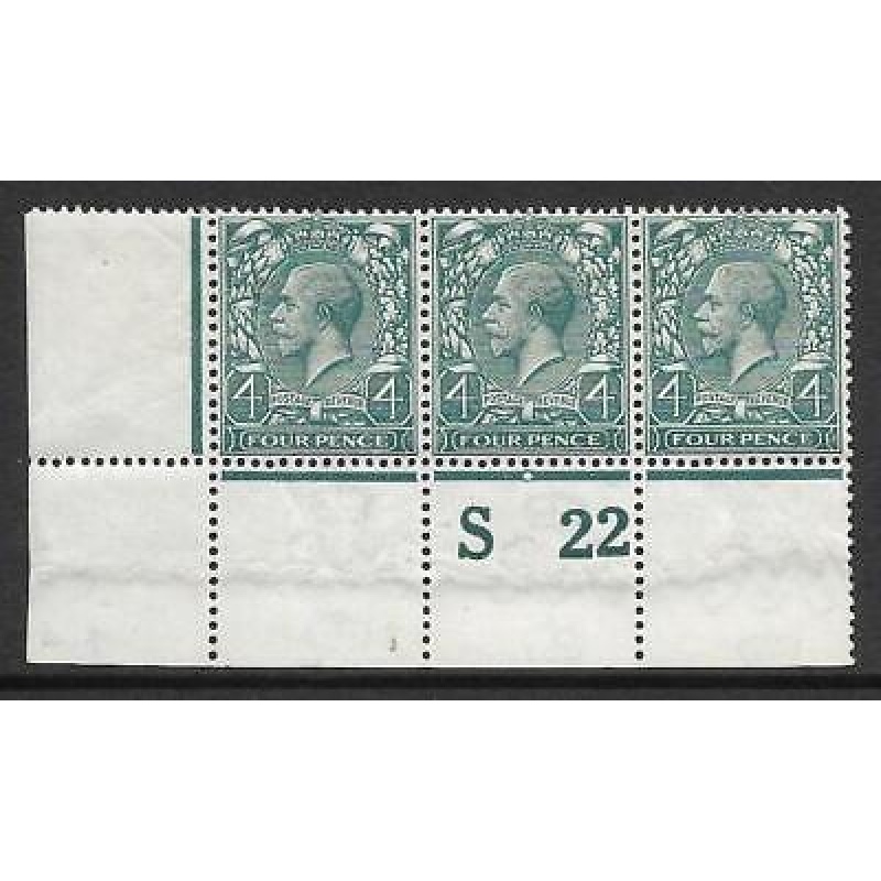 N23(5) 4d Pale Slate Green Royal Cypher Control S22 perf MOUNTED MINT